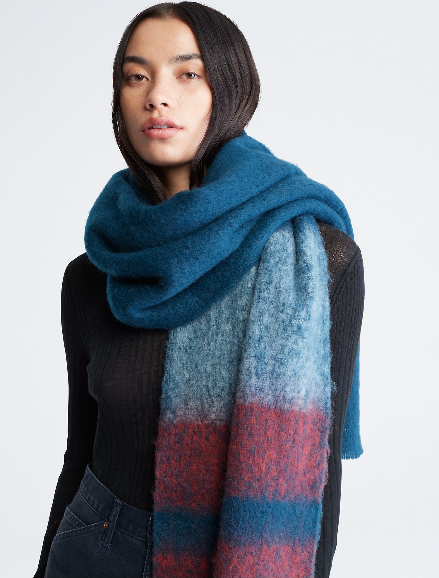 Half Stripe Blanket Scarf | Calvin Klein