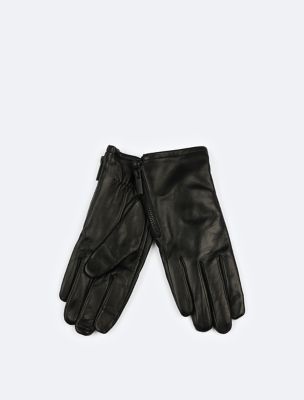 Women's Side Zip Leather Gloves | Calvin Klein® USA
