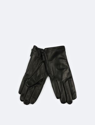 Women's Side Zip Leather Gloves