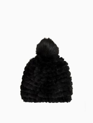 calvin klein pom pom beanie