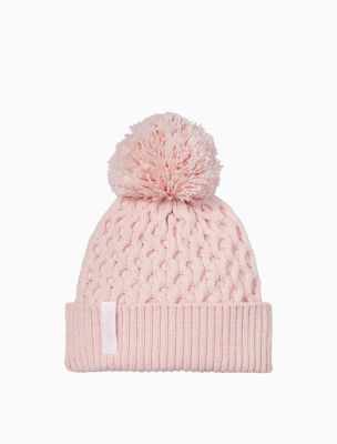 calvin klein pink beanie