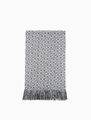 Image of CK Monogram Printed Logo Scarf
