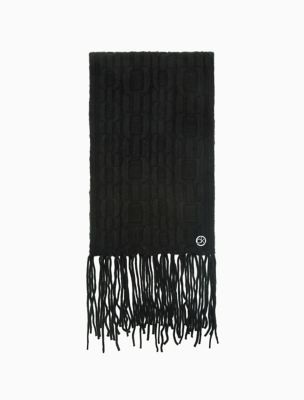 Image of Chain Cable Knit Tassel Scarf