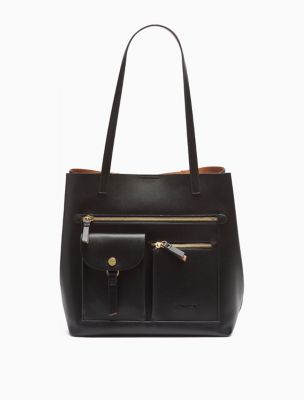 calvin klein black and white purse