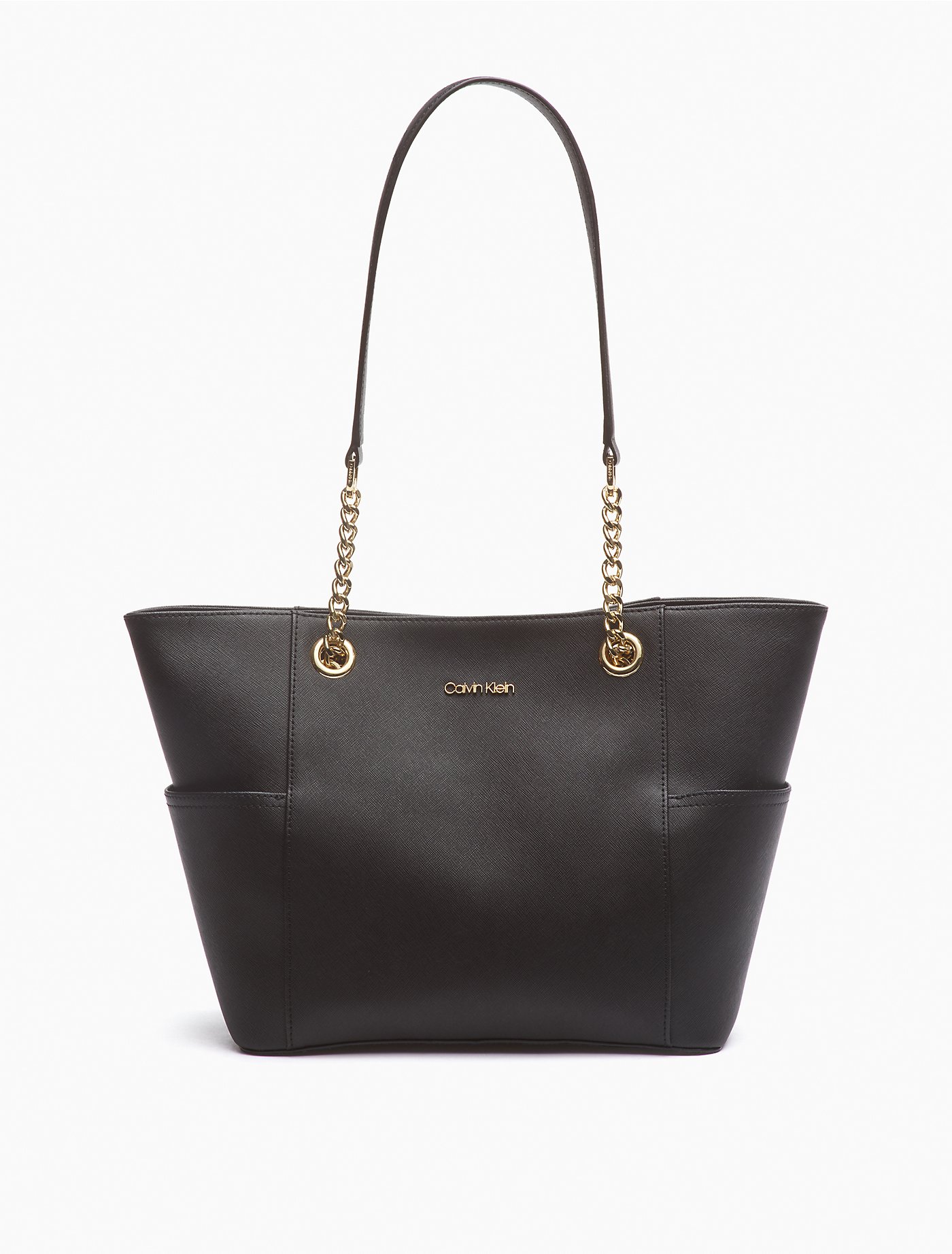 regenval Ritueel Ontwapening Saffiano Leather Chain-Trimmed Tote Bag | Calvin Klein