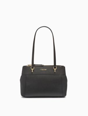 calvin klein hayden leather shoulder bag