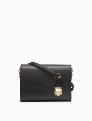 calvin klein black and gold purse