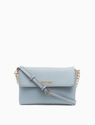 saffiano leather chainlink crossbody bag