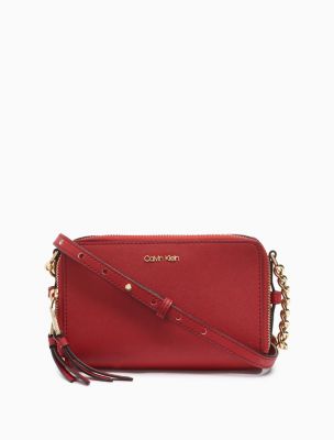 calvin klein red handbag