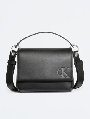 CALVIN KLEIN SHOULDER STRAP MINIMAL MONOGRAM CAMERA BAG Woman Pale