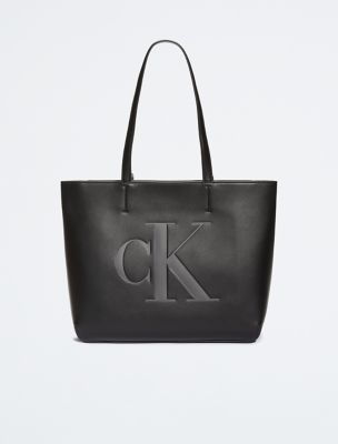 Calvin Klein monogram large tote with chain strap