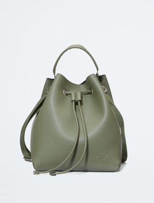 Khaki green Calvin Klein bucket bag