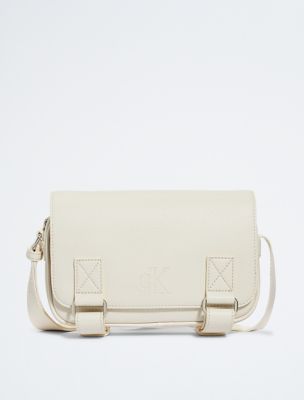 CALVIN KLEIN SHOULDER STRAP MINIMAL MONOGRAM CAMERA BAG Woman Pale