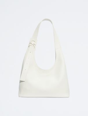 Repeat Small Metallic Leather Shoulder Bag in Silver - Versace