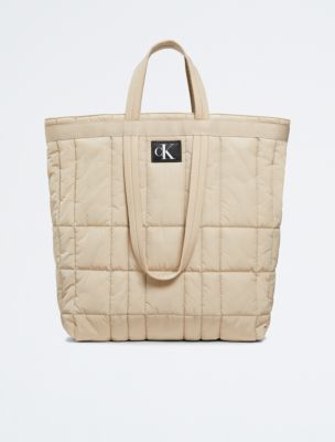 Calvin Klein Women's Brown Logo Print Large Shopper Tote Bag