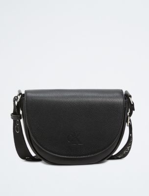 CALVIN KLEIN JEANS - Women's saddle shoulder bag with monogram