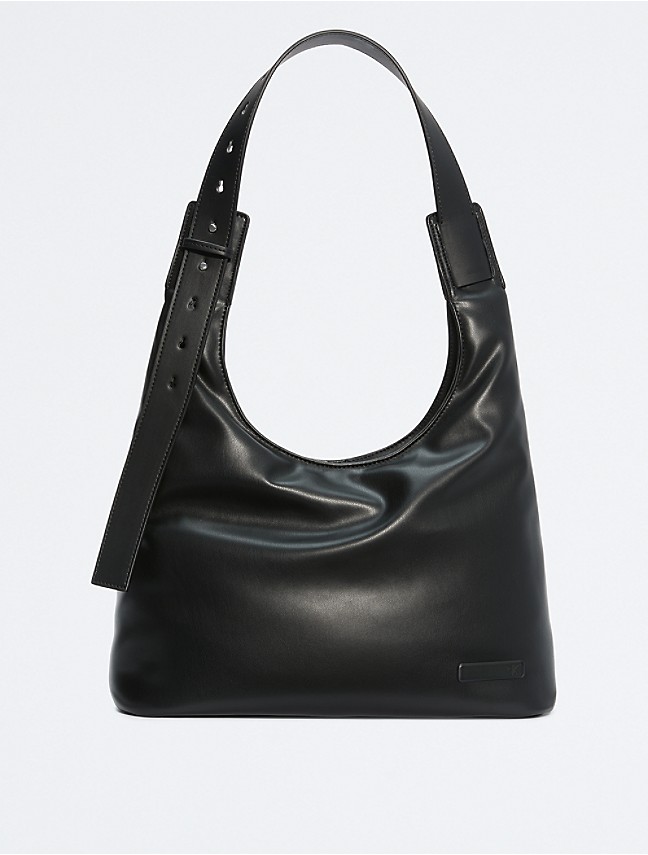 Calvin Klein Ck Must Recycled Nylon Monogram Tote Bag In Black