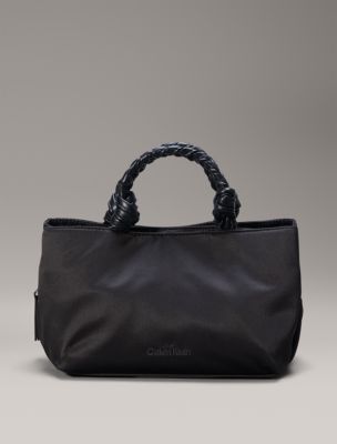Satin Knotted Bag, Black Beauty