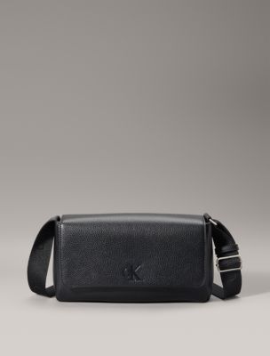 Calvin Klein Jeans minimal monogram phone crossbody bag in black