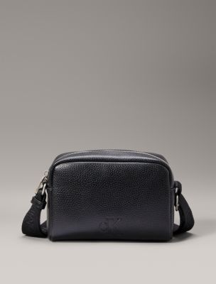 Buy Calvin Klein Sleek Micro Textured Crossbody Bag In Black