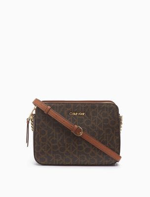 calvin klein monogram crossbody bag