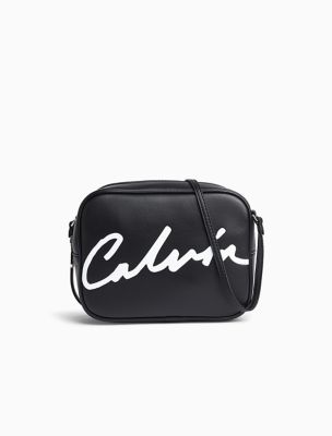 calvin klein camera bag white