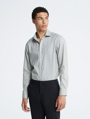 Classic Fit Steel Button-Down Shirt, Light Green