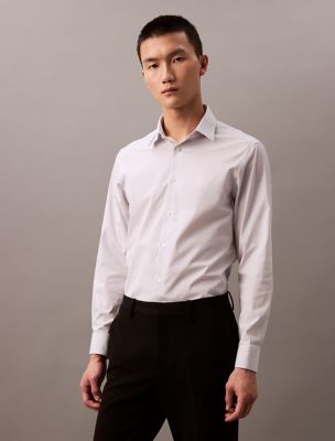 Steel Stripe Slim Fit Button-Down Shirt, Grey