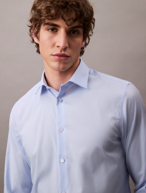 Мужские рубашки Calvin Klein Refined Slim Stretch Button-Down Shirt