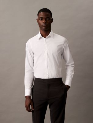 Steel Slim Button-Down Shirt, White