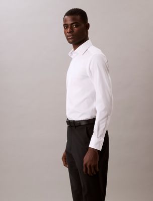 calvin klein men's slim fit dress shirt Ana Flare Mini Dress (White) Small