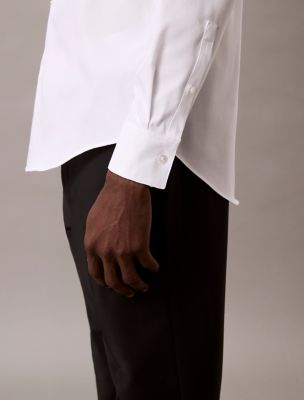 Steel Solid Slim Fit Button-Down Shirt | Calvin Klein