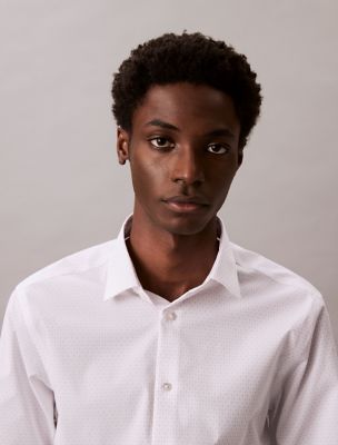 Refined Cotton Stretch Slim Fit Dress Shirt | Calvin Klein USA