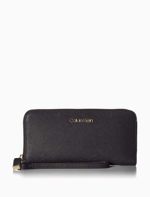 calvin klein saffiano leather wallet