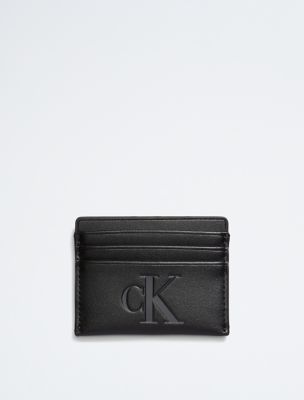 Calvin Klein Jeans Faux Leather Sculpted Monogram Shoulder Pouch Black
