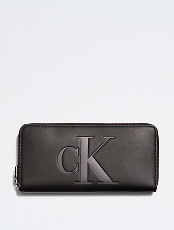 Sculpted Monogram Large Zip Wallet | Calvin Klein