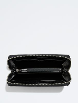 Calvin klein clearance saffiano leather wristlet