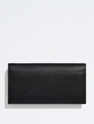 Calvin Klein Women's Elemental Chain Wallet in Black Beauty | Imported