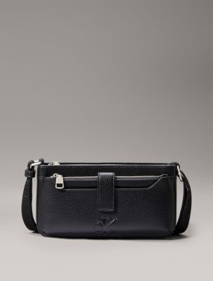 CALVIN KLEIN JEANS - Women's saddle shoulder bag with monogram -  K60K611226BDS - black