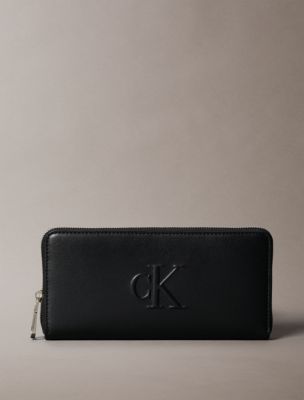 Calvin klein large zip around wallet on sale