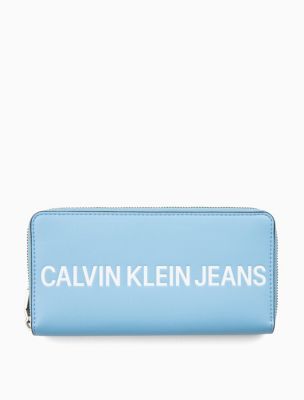 calvin klein large zip around purse