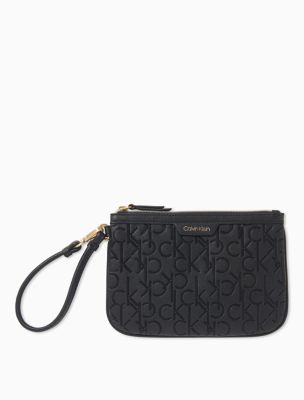 calvin klein monogram wristlet