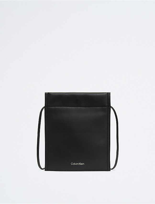 Calvin Klein Millie 2 in 1 Flap Shoulder Bag Crossbody Cocoa Embossed