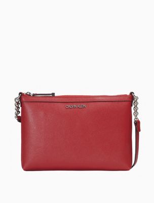 calvin klein leather shoulder bag