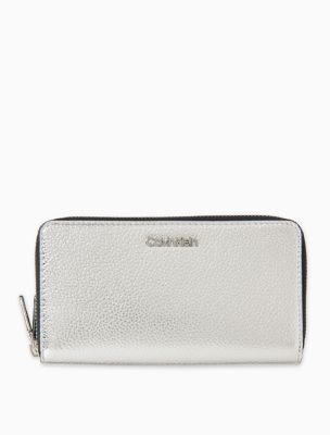 calvin klein silver wallet