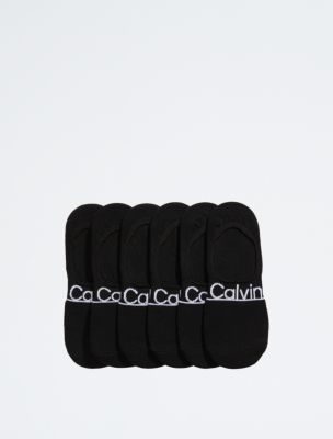 Flat Knit 6-Pack Liner Socks, Black