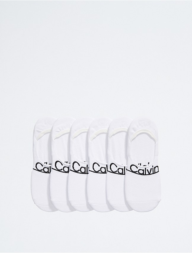 Calvin Klein Underwear WOMEN FOOTIE HIGH CUT OPEN WORK 2 PACK - Socks -  white 