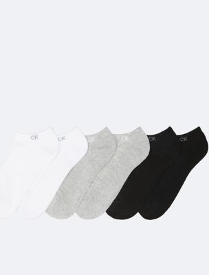 Basic Cushion No Show 6-Pack Socks, Oxford Heather Assorted