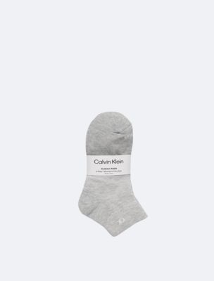 Basic Cushion Quarter 6-Pack Socks, Grey