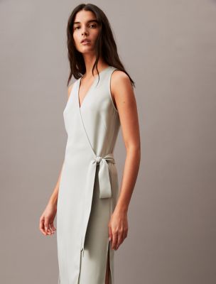Flowing Midi Wrap Dress | Calvin Klein USA